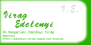 virag edelenyi business card